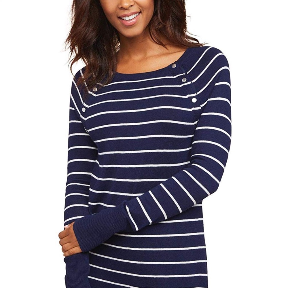 Motherhood Maternity  Nursing Snap Down Sweater